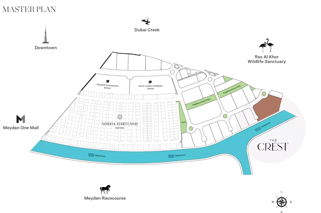 The Crest Tower D at Sobha Hartland Master Plan