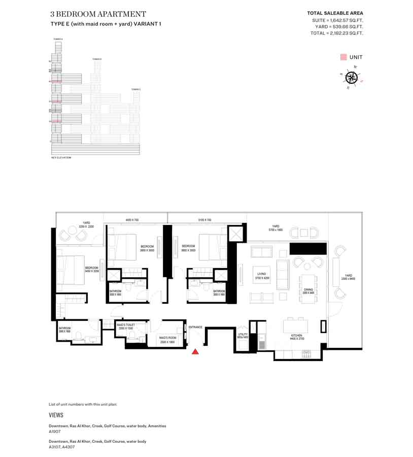 Sobha One Floor Plan