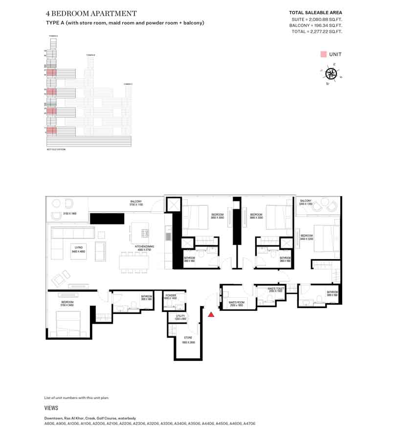 Sobha One Floor Plan