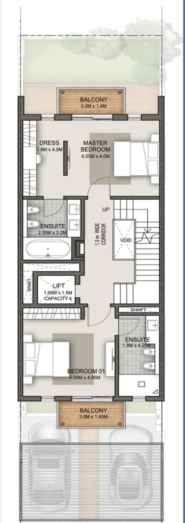 Quad Homes Townhouses Floor Plan